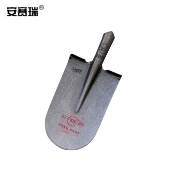 安赛瑞 尖头泥锹头 锰钢尖头锹 铲雪除冰农用防汛铁铲 不含木柄 企业定制军印 26353