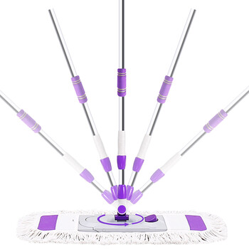 益美得 商用平板拖把大号棉线地板拖把纤维墩布尘推拖把 棉线款65cm平板拖把