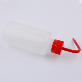 安美尚（ams）安全挤瓶 工业弯嘴瓶 弯头塑料 油壶500ML实验溶剂瓶红色弯嘴加厚定做