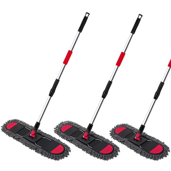 益美得 商用平板拖把大号棉线地板拖把纤维墩布尘推拖把 纤维款50cm平板拖把