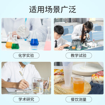 LABSHARK 量筒玻璃实验室量杯高硼硅加厚大容量带刻度可过检直筒型化学生物实验量器【50mL】可过检 1个