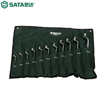 世达（SATA）08023 11件全抛光高颈双梅花扳手组套
