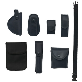 海斯迪克 多功能腰带牛津八件套 保安腰带 装备带 黑色牛津八件套腰带 HK-69