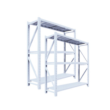 飞尔 仓储货架 仓库展示置物架 冷轧钢储物架【白三层主 120x50x200cm 均载240kg】