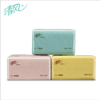 清风 BR38AC 二层小规格糖果色200抽面巾纸 （188mm×136mm/抽）×200抽/盒×3盒/包×16包/箱