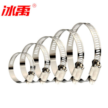 冰禹 BY-528 304不锈钢美式喉箍 卡箍 管卡 电力通信抱箍 管箍 213-235mm 30个