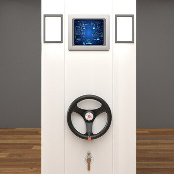 臻远 MJJZ-4 智能密集架移动式档案柜钢制轨道智能密集架 一列4组MJJZ-4