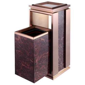 兰诗（LAUTEE）DB6052 不锈钢垃圾桶烟灰桶垃圾回收箱果皮箱 GPX-玫瑰金烟灰缸