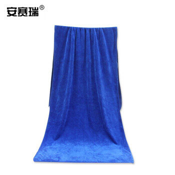 安赛瑞 业务用超细纤维毛巾 清洁擦拭洗车擦车吸水布 30×70cm 10条装 蓝色 12642