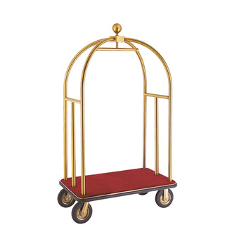 南 XL-1E 小金顶行李车 镜金 可拆装 酒店大堂行李搬运车 酒店箱包运送车 机场手拉车