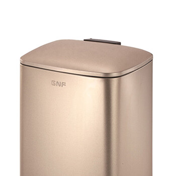 南 SJ3-F03 南方方形脚踏桶 香槟金 商用不锈钢垃圾桶 酒店宾馆客房果皮桶 厨房垃圾桶 5升容量 防指纹