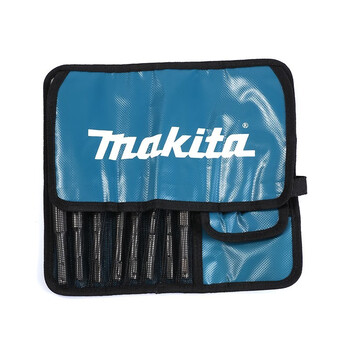 牧田（MAKITA）圆柄四坑两槽硬质合金钻头尖凿扁凿钻凿套装13支装D-53659