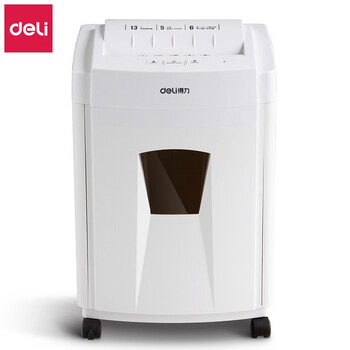 得力（deli）9955 碎纸机办公商用文件粉碎机可碎纸碎钉 S4级保密 单次6张 13L