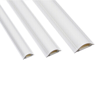 鸣固 纯白新料 超厚型 pvc地线槽 地板槽地槽 耐压 送胶 5号 2米装
