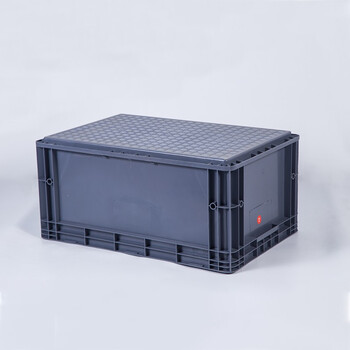 知旦 物流箱 外径:600*400*280mm周转箱物流周转箱储物箱仓库车间工业塑料物流箱 ZWL-600280 灰色无盖