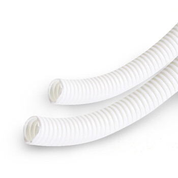 讯浦 塑料波纹管 防水阻燃加厚PP材质 外径28.2mm内径23mm 电线电缆保护软管白色50米