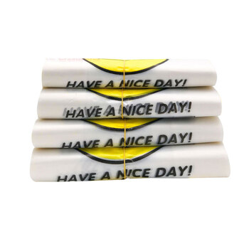 兰诗（LAUTEE）DA4096 笑脸袋超物袋打包袋垃圾袋5丝32cm*50cm(50个/捆) 5捆装