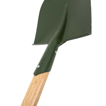 冰禹 BY-3481 工业清洁木柄铁锹铁镐 农用作业铲土锹铁锹铁镐 120CM军绿色大锹