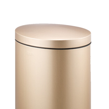 南 SJ5-T01 椭圆全钢形脚踏桶 香槟金 防指纹 酒店宾馆客房桶果皮桶房间桶 容量5升