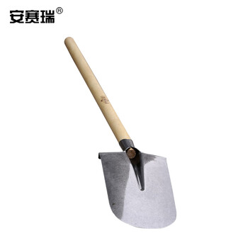 安赛瑞 泥锹 锰钢尖头锹 1.4m椿木柄泥锹 铲雪除冰铁锹 园林农用防汛抗洪铁铲 总长1.71m 大号 26349