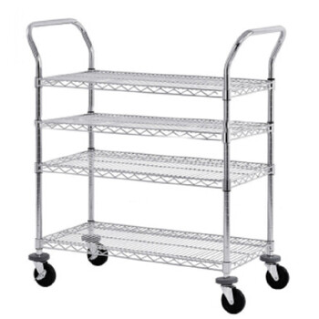 川井（WELLAND）工业手推车 物料周转车 车间搬运车 仓库小拖车 物料转运车周转车 四层拣货车 60*45*125cm