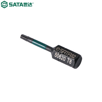 世达（SATA）59620 10件套6.3MM系列29MM长抗冲击花形旋具头 T8