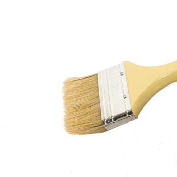 工霸(GONGBA)扁油刷 加厚猪鬃毛油漆刷子 红尖漆柄 1英寸(10把)