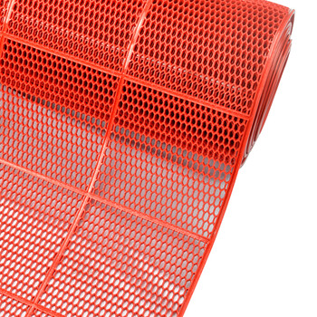 海斯迪克 HK-596 内六角镂空隔水垫 游泳池防滑垫PVC耐磨型地垫地毯 红色1.6m宽×15m(整卷)