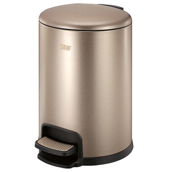 南 SJ12-Y03 南方圆形脚踏桶  香槟金 商用酒店宾馆客房不锈钢垃圾桶 果皮桶 防指纹房间桶 内桶容量12升