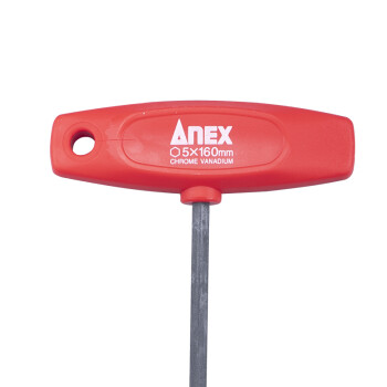 安力士牌（ANEX）进口T柄公制内六角扳手NO.3200 T型平头扳手 5.0x160mm