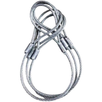 万尊 镀锌钢丝绳22mm3米双扣压制钢丝绳起重吊索工具