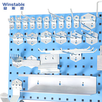 稳斯坦 WST017 工具挂板挂钩 方孔板洞洞板货架物料架挂钩 双斜挂钩100mm