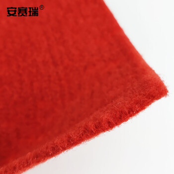 安赛瑞 一次性地毯 商用地毯3×10m 婚庆办公室楼梯开业展会舞台特厚地毯楼梯过道长期使用地毯5mm红色26331
