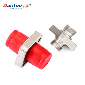 千天 Qantop 电信级FC耦合器 工程光纤法兰盘适配器 FC-FC大方型光纤延长对接头10个