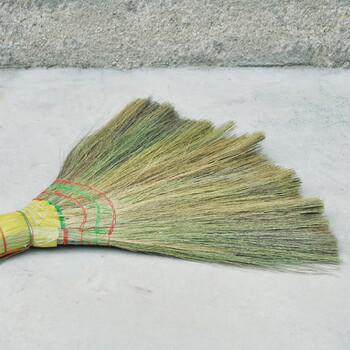 益美得 老式手工扫把高粱芒草稻草植物秸秆草编扫把笤帚学校物业环卫商用 芒草扫把