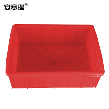 安赛瑞 塑料周转箱零件盒 280×200×85mm （5个装）储物箱元件收纳分类筐 小号物料工具箱配件盒 红色 24563