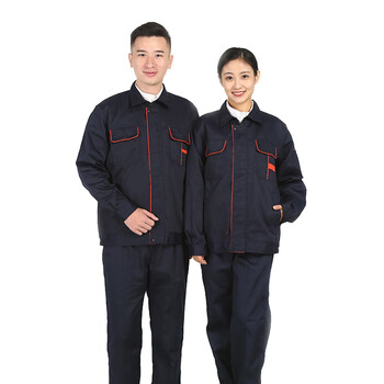 谋福CNMF劳保劳动帆布电焊工装工作服套装衣服男士耐磨厂服建筑工服（藏青色套装XL码）189
