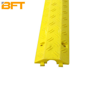 贝傅特 PVC地板电线走线槽防踩明装办公室耐踩护线盖板过线槽  PVC带螺丝孔线槽-黄