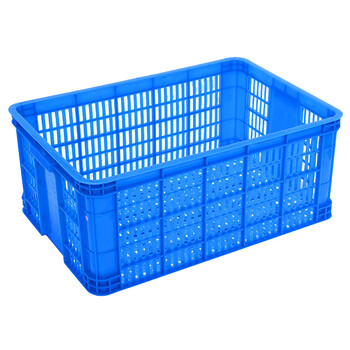 海斯迪克 HKCC18 加厚蓝色塑料筐 快递物流框 575-190筐外600*420*200mm