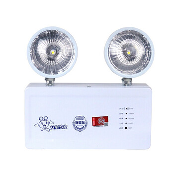  鸣固 新国标LED消防应急灯GR-ZFZD-E3WA双头应急照明灯出口照明楼道壁灯 工程胶头款