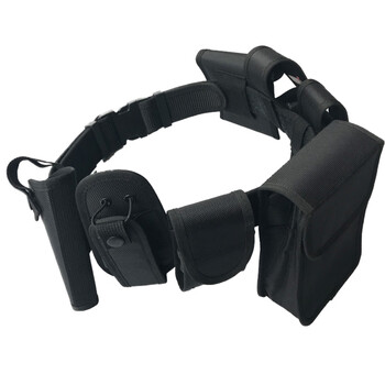 海斯迪克 多功能腰带牛津八件套 保安腰带 装备带 黑色牛津八件套腰带 HK-69