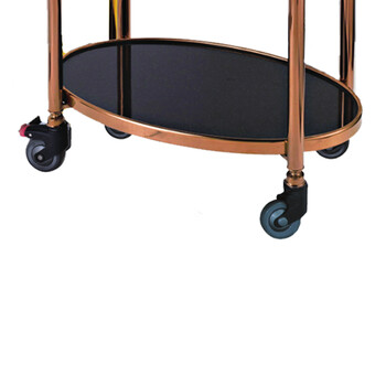 南 C-90D 酒水车 玫瑰金 两层酒水服务车大堂茶水饮料车 酒店餐车不锈钢甜品车送餐车