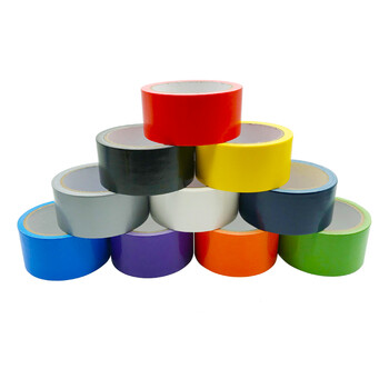 鸣固 布基胶带 彩色地毯胶带羽毛球场划线胶带 舞台标线胶带单面强力防水高粘地毯胶带 灰色45mm*10m