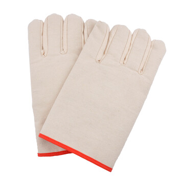 安美尚(ams)双层全帆布手套 虎口加厚劳保电焊防护手套批发全衬加里耐磨加厚 定做24付