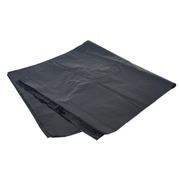 益美得 平口垃圾袋大号塑料袋餐厅工业垃圾桶大垃圾袋黑色 80*100cm*50只装