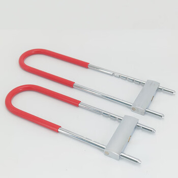 赫思迪格 JG-1342 玻璃门锁 U型锁 防盗锁具挂锁 摩托车电瓶车锁 906型号350mm