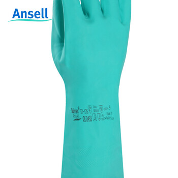 安思尔（Ansell）37-176 丁腈橡胶防化手套植绒内衬 9码/L码 1副【整打购买-12副/打】