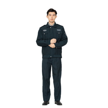 冰禹 BY-5045 执勤制服保安服 小区物业工作服 藏青直筒套装（不含帽）180