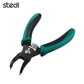 司特力 stedi卡簧钳子进口高碳钢卡簧钳内卡外卡挡圈钳轴用穴用直口卡簧钳子套装 ss-201内弯卡簧钳