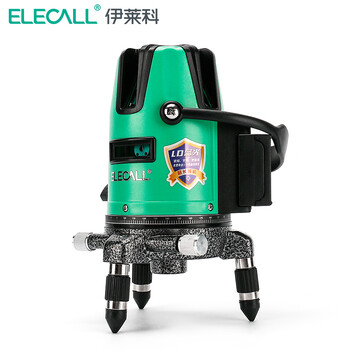 伊莱科(ELECALL)德国欧司朗LD灯头水平仪高精度激光蓝光投线仪 绿色+黄色 3线欧司朗+三脚架配备用电池 7 